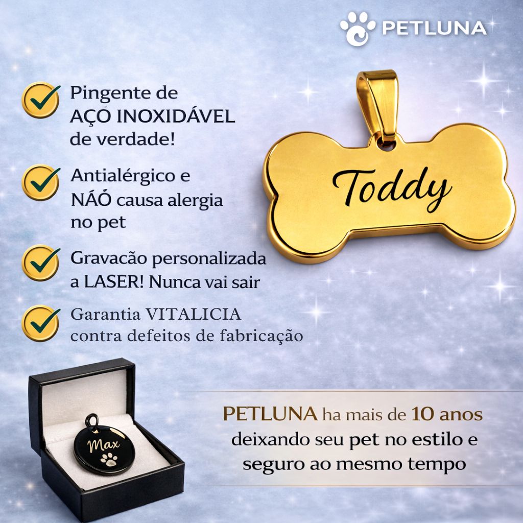 Pingente Premium Inox 3,5x4,0cm