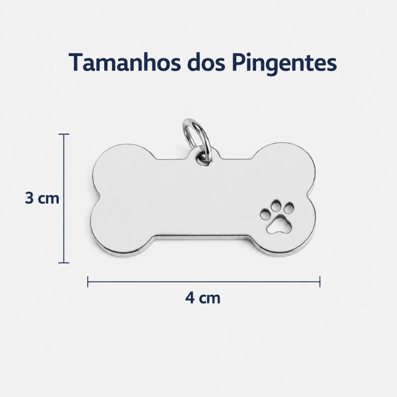 Pingente Prata com pata 4x3cm
