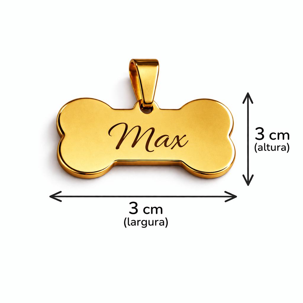 Pingente Inox Dourado tam. 3x3cm