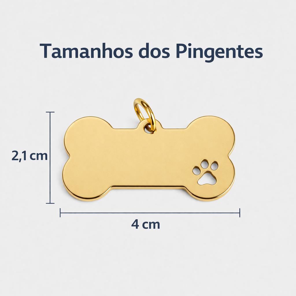 Pingente Dourado com pata 4x3cm