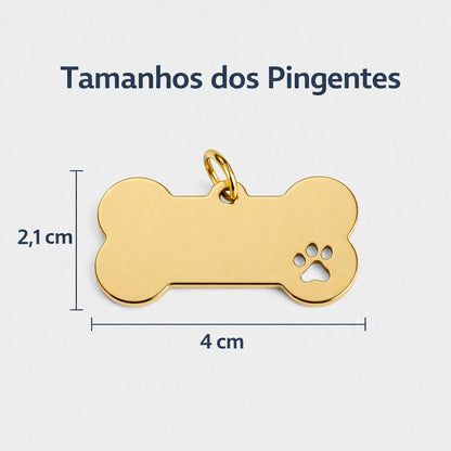 Pingente Dourado com pata 4x3cm