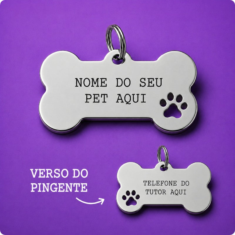 Pingente Prata com pata 4x3cm