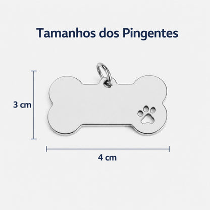 Pingente Prata com pata 4x3cm