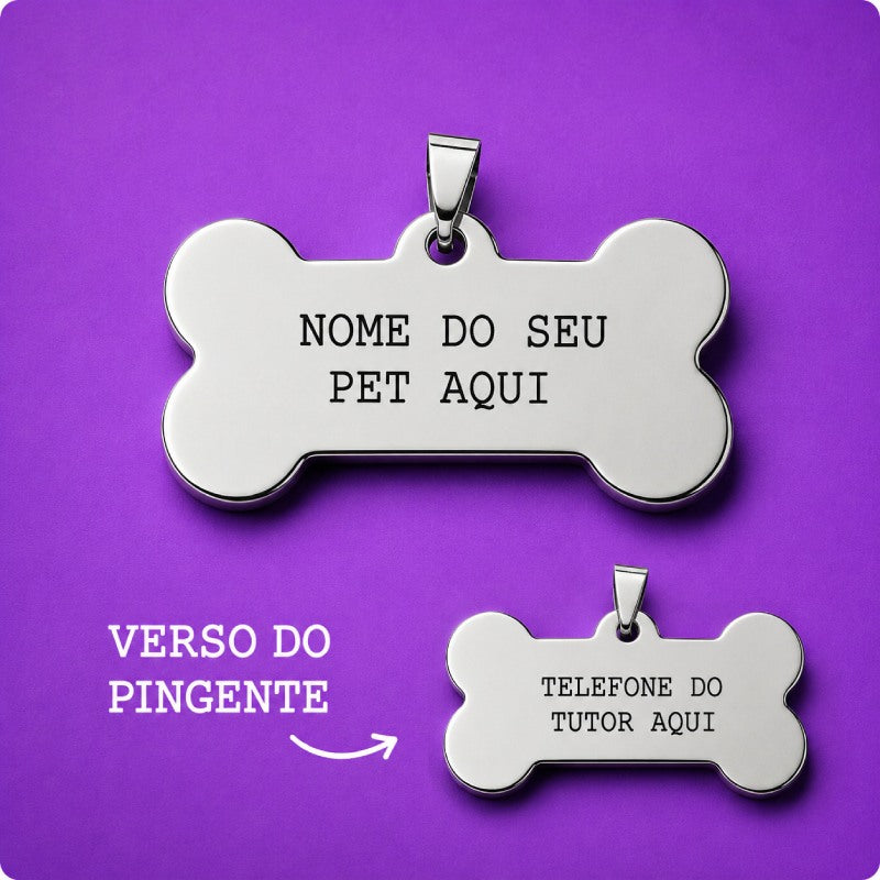 Pingente ossinho Inox 4x3cm