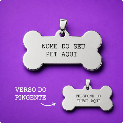 Pingente ossinho Inox 4x3cm