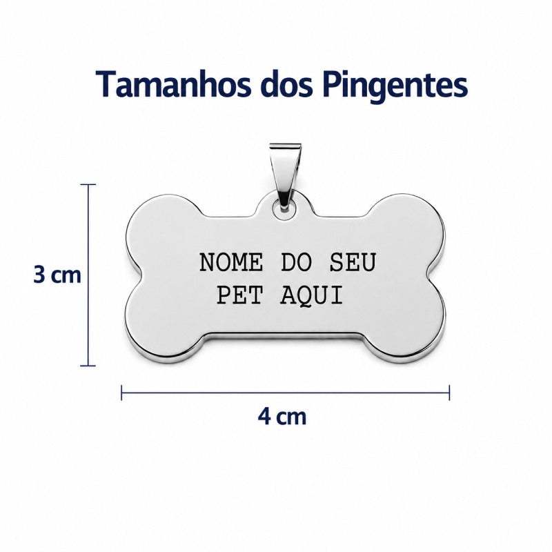 Pingente ossinho Inox 4x3cm