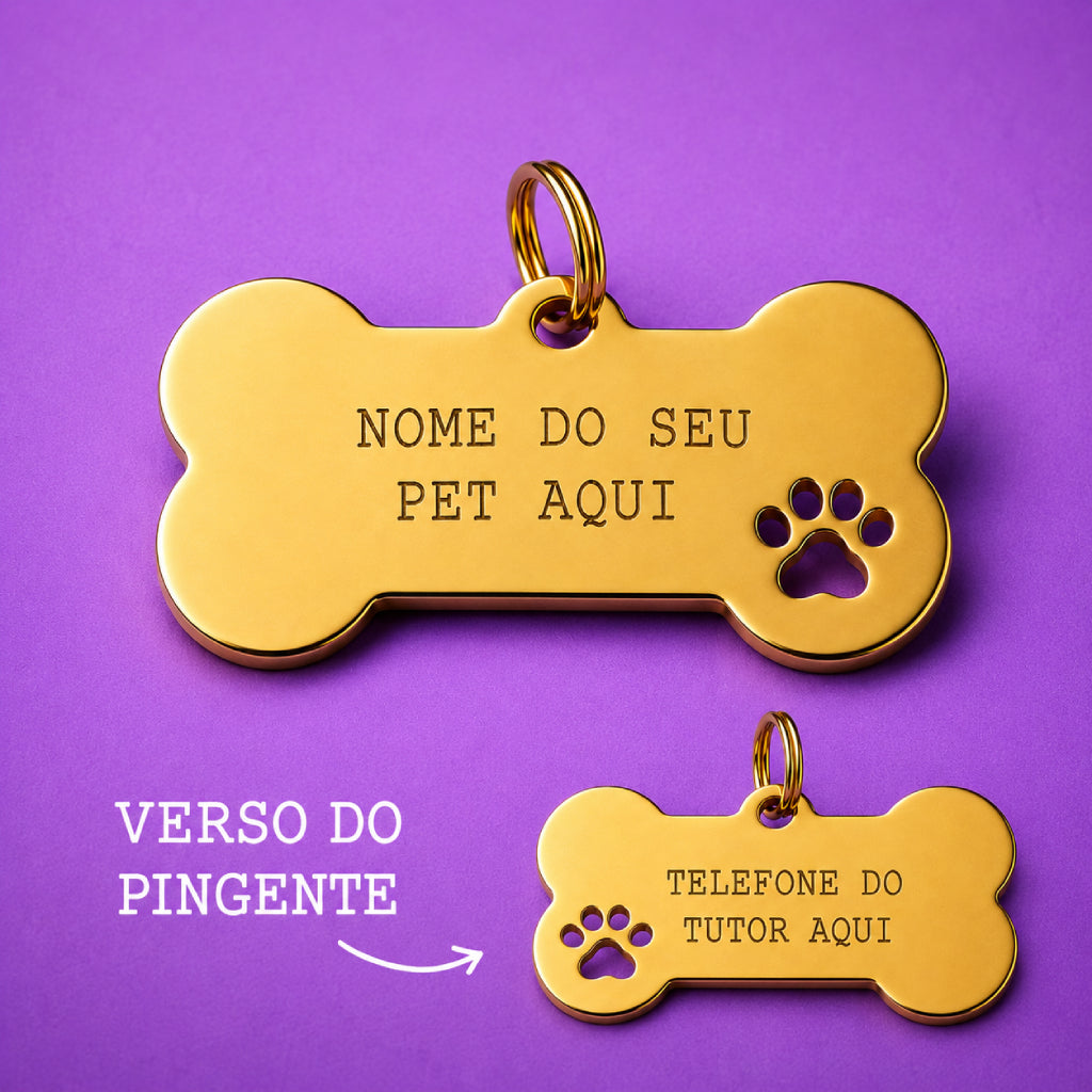 Pingente Dourado com pata 4x3cm