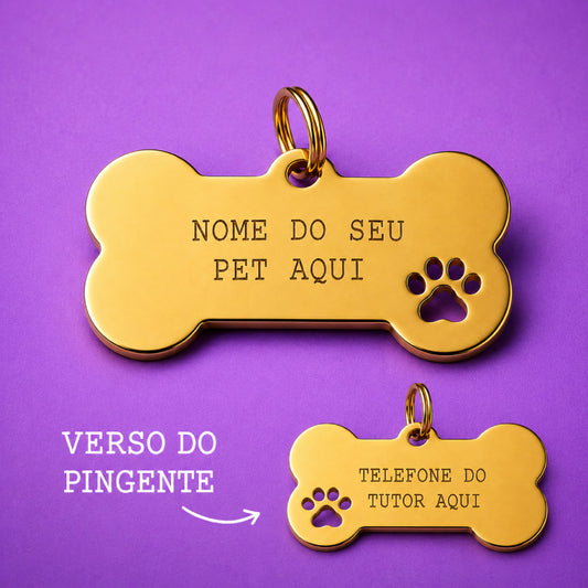 Pingente Dourado com pata 4x3cm