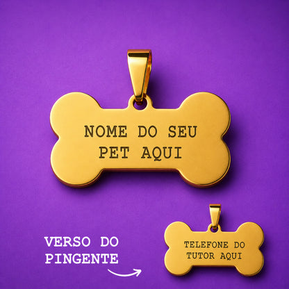 Pingente Inox Dourado tam. 3x3cm
